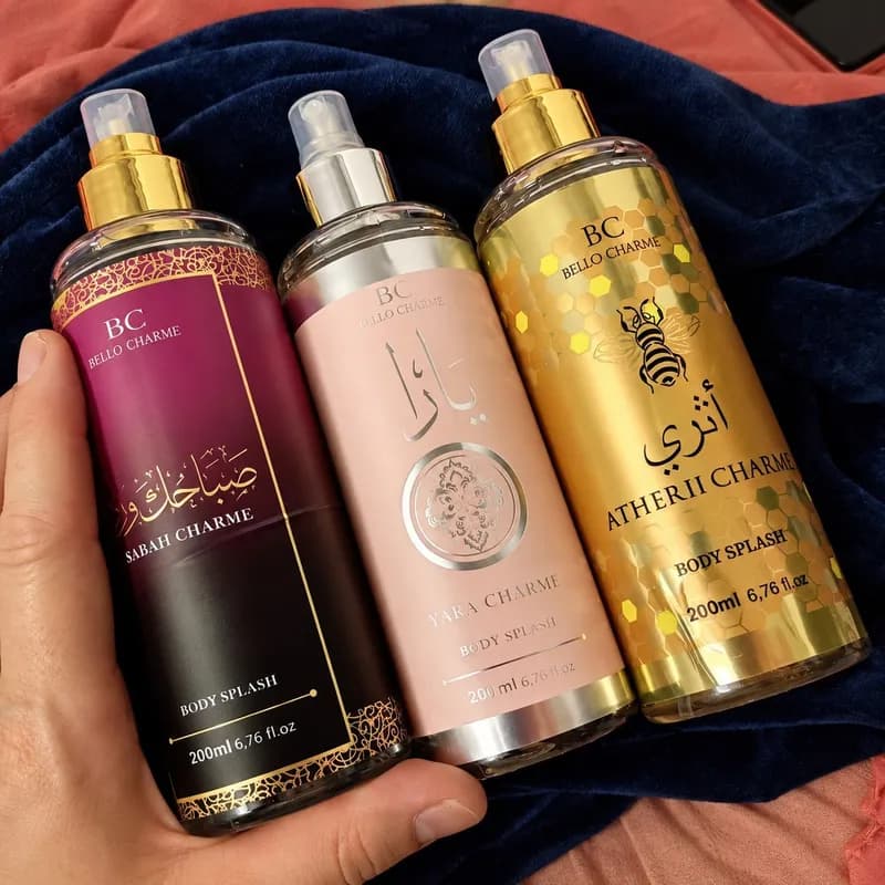 Kit 3 Body Splash Árabe 200ml Feminino Sabah, Yara, Atherri