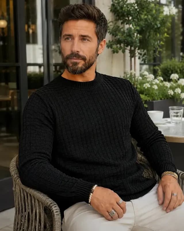 Suéter Masculino de Lã Tricot