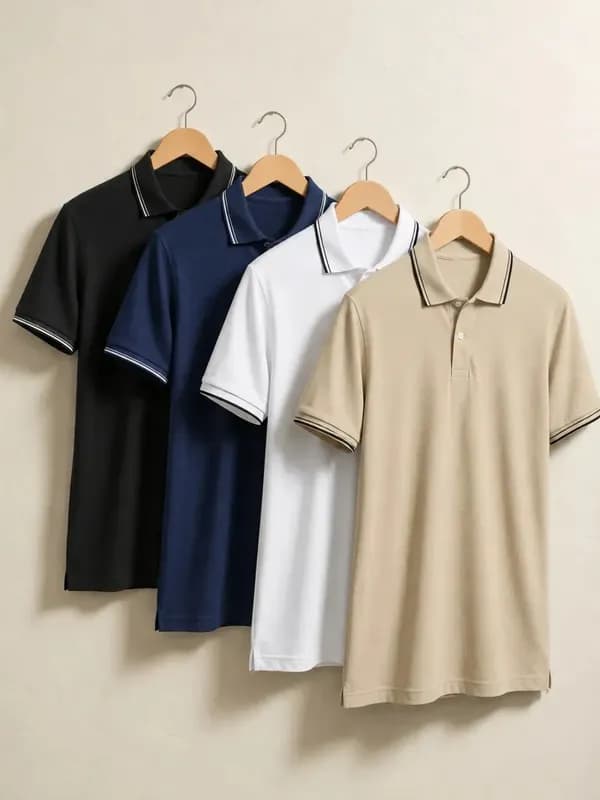 Kit 4 Camisetas Polo Piquet Masculinas