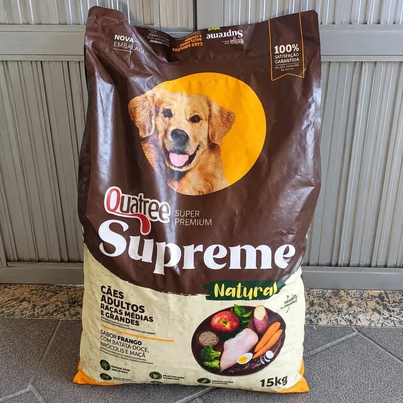 Quatree Supreme Cão Adulto Méd/Gran Frango Batata Doce 15kg