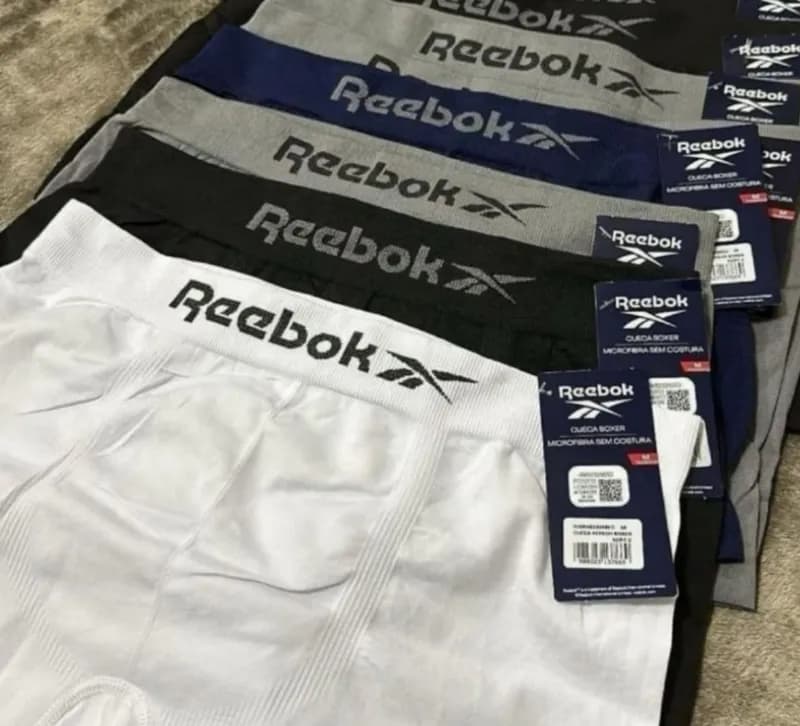 Kit 6 Cuecas Boxer Reebok Classic