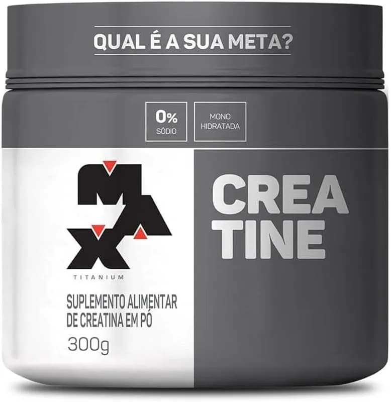 Creatina Max Titanium Pote Monohidratada (300g) 100% Pura