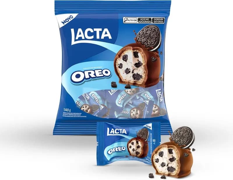 Wafer Lacta com Recheio de Oreo - Pacote 540g