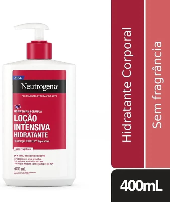 Hidratante Corporal Neutrogena Norwegian Intensivo, Sem Perfume, 400ml
