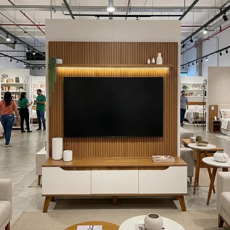 Rack com Painel para TV até 75 Polegadas com LED Impressão