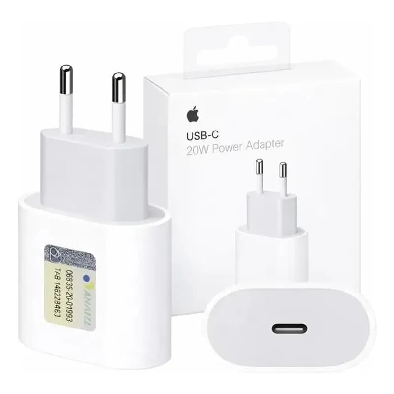 Carregador Fonte Apple iPhone iPad Turbo Original USB-C 20W Branco