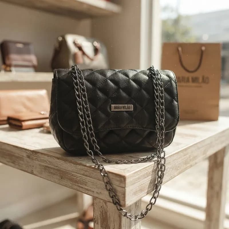 Bolsa Feminina Pequena Média Transversal Preta