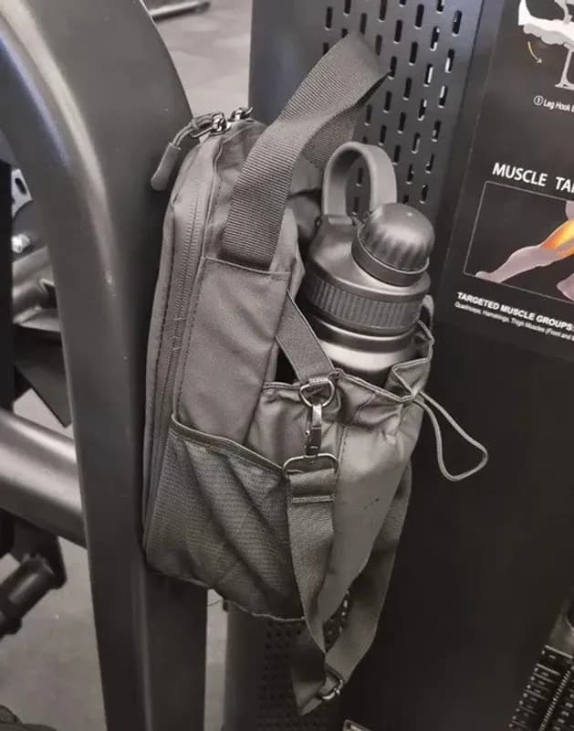 Bag Magnética Para Garrafas Bolsa de Academia Cor Preta Lisa