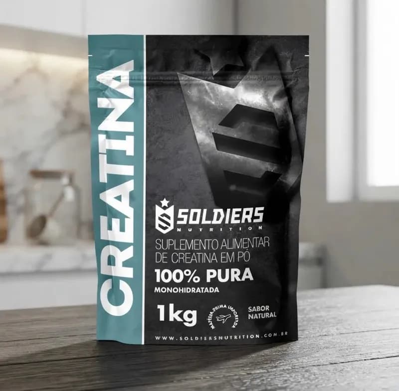 Creatina Soldiers Nutrition em Pó Sem Sabor 1kg