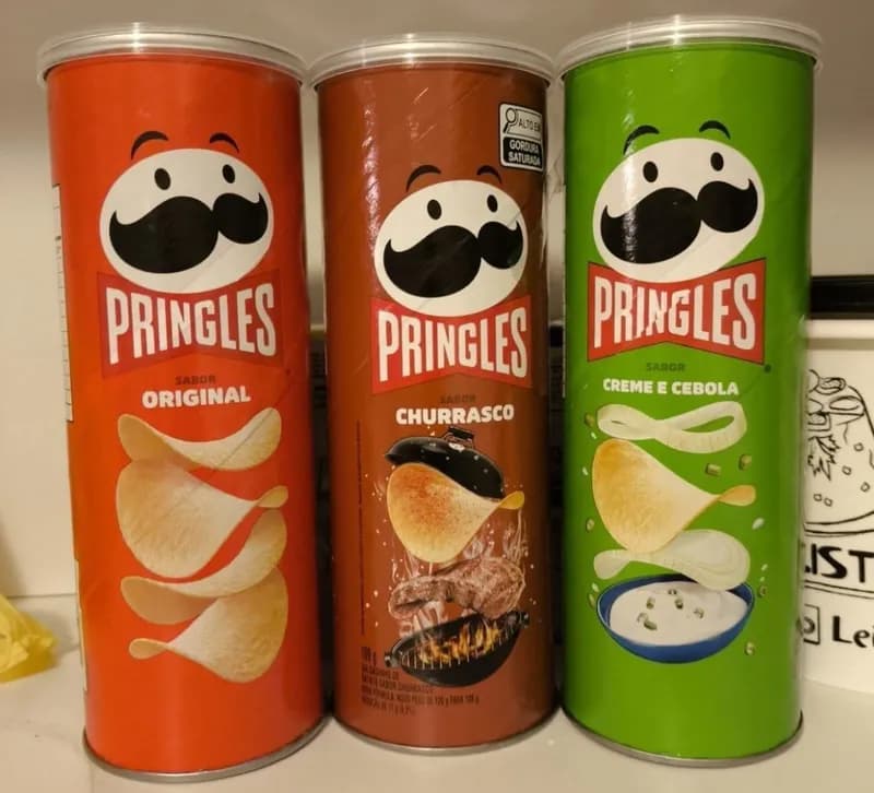 Pringles Pack 3 Sabores - Original, Creme e Cebola e Churrasco