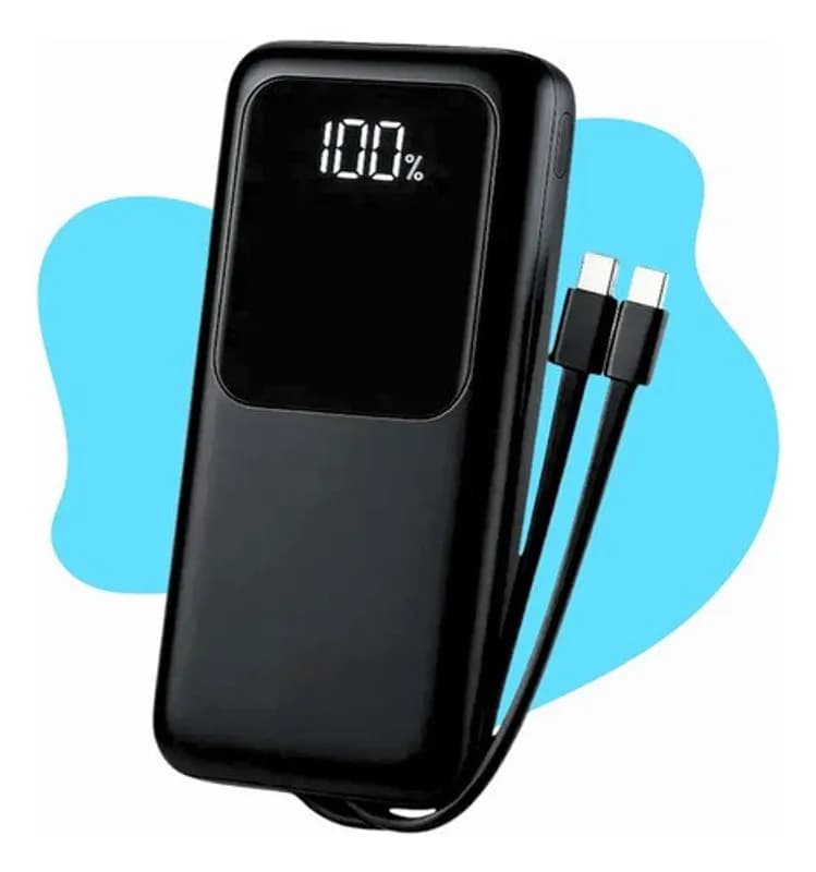 Carregador Portátil 20000mAh Turbo 22.5W Power Bank Casenn Preto