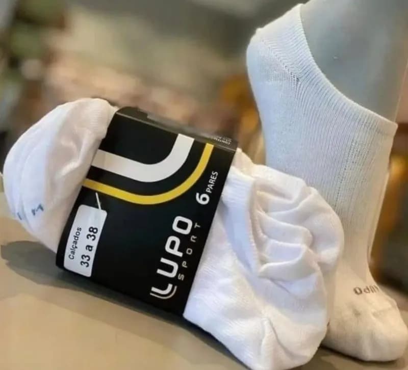 Kit com 6 Pares de Meias Lupo Invisíveis Soquete