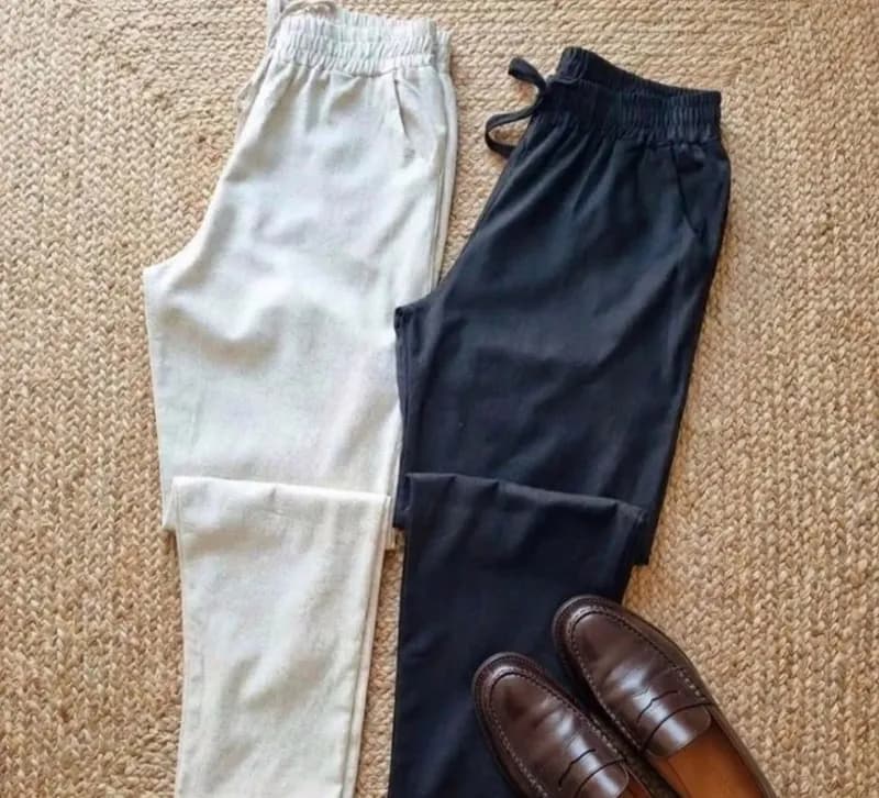 Calça Linho Social Casual com Bolsos