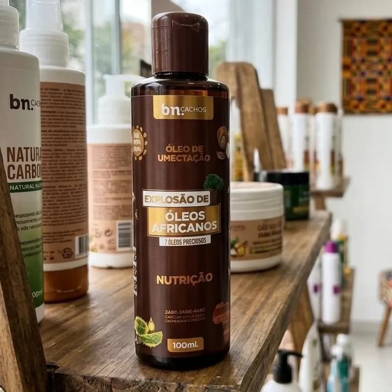 Óleo de Umectação Explosão de Óleos Africanos 100ml bn.Cachos