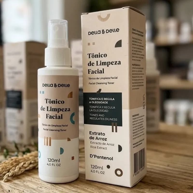 Loção Tônica de Limpeza Facial Della e Delle 120ml