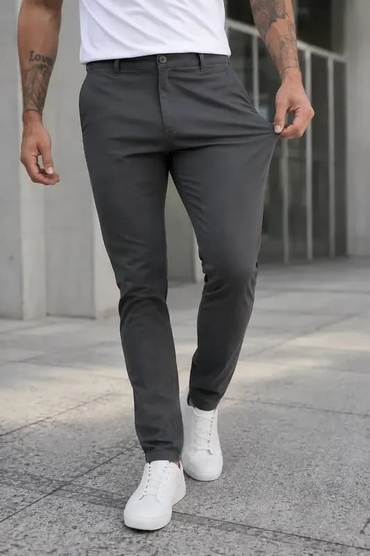 Calça Sarja Masculina Slim com Elastano