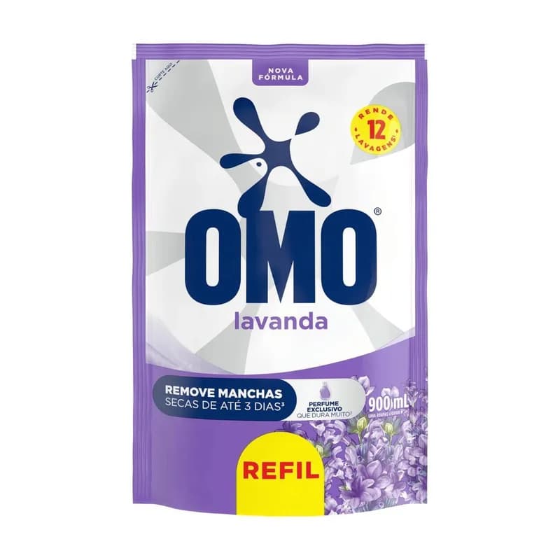 Sabão Líquido Refil OMO Lavanda 900ml