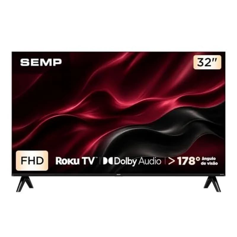 Smart TV Semp 32 Polegadas LED Full HD Roku TV