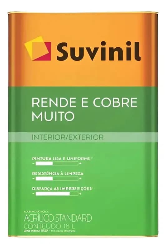 Tinta Fosca Alto Rendimento E Cobertura 18l Cores - Suvinil Acabamento Fosco Cor Areia