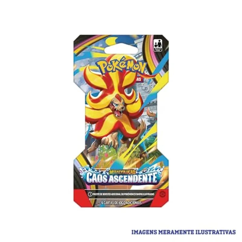 Pokémon TCG: Mega Evolução - Caos Ascendente - Sleeved Booster - Português