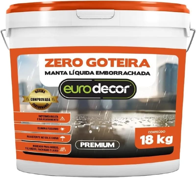 Manta Líquida Emborrachada Premium Euro Decor Zero Goteira 18KG