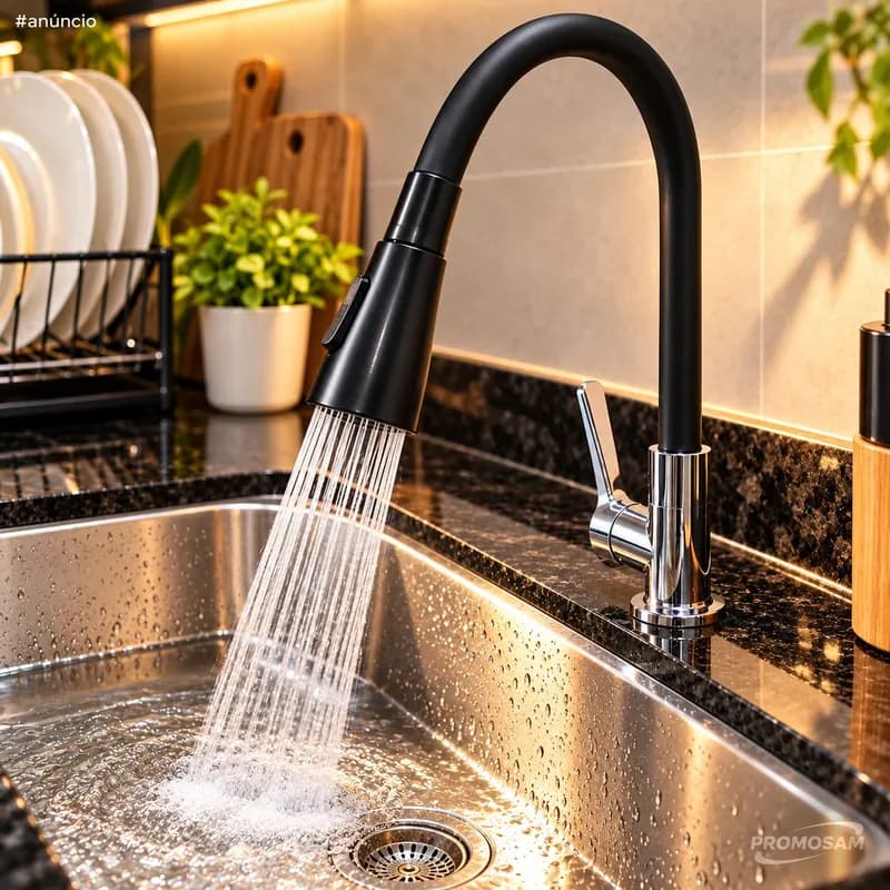 Torneira Gourmet Flexível Parede 2 Jatos