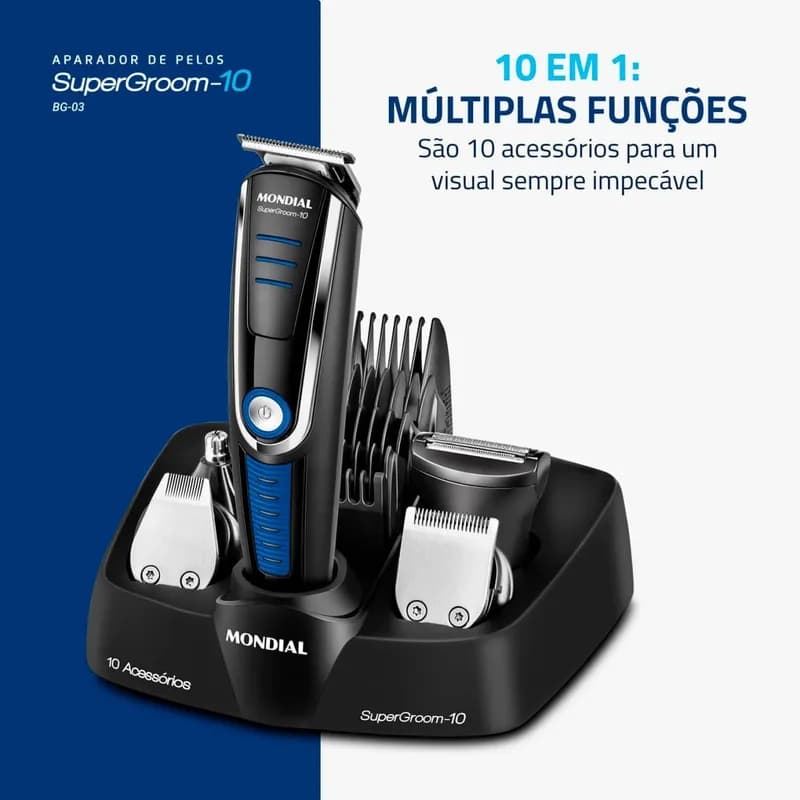 Aparador de Pelos Super Groom 10 Mondial