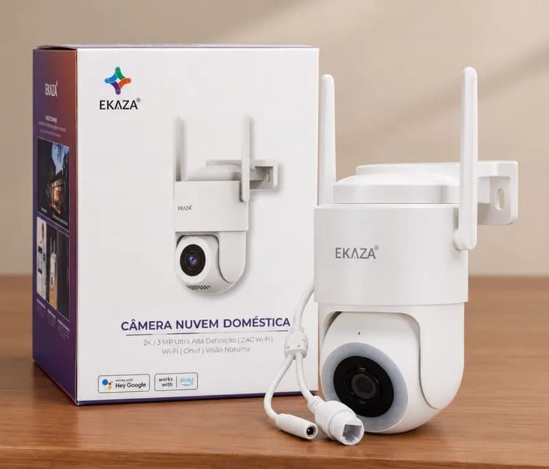 Câmera de Segurança Ekaza Wi-Fi Dome IP66