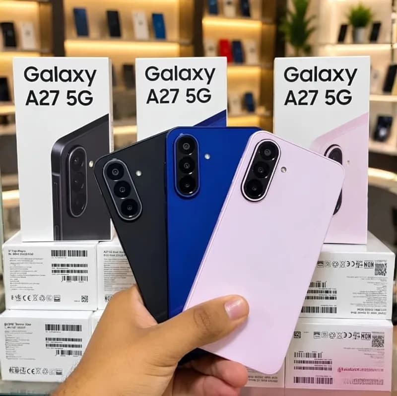 Smartphone Samsung Galaxy A27 5G 128GB 6GB, Super Amoled 6.7'', Câmera Tripla 50MP Selfie 12MP, 5000 mAh, Ip67, NFC, Dual Sim, Recursos IA - Azul