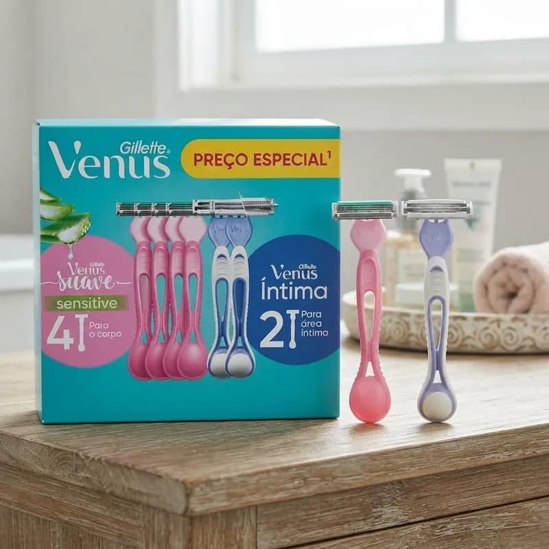 Aparelhos de Depilação Gillette Venus, Kit com 4 e 2 Unidades