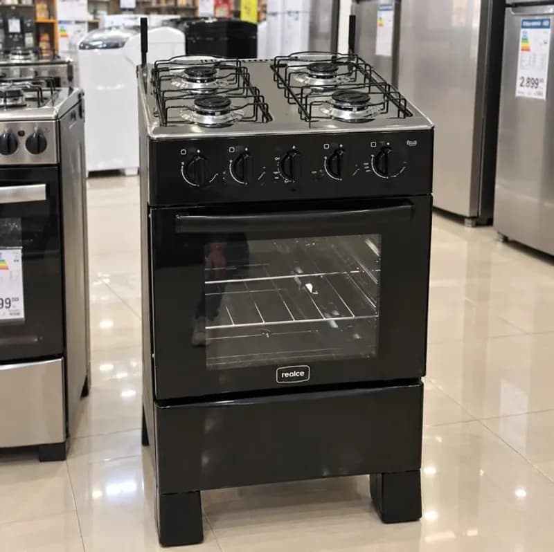 Fogão Realce Ares 4 Bocas Com Acendimento Manual - Bivolt - Preto