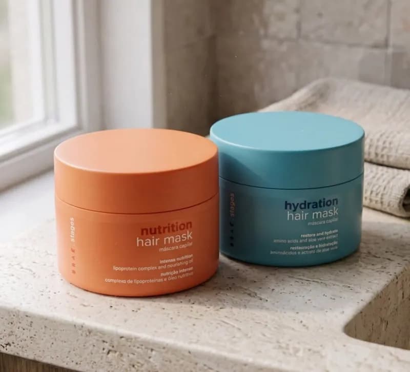 Máscaras de Tratamento Nutrição + Hidratação Stages Braé