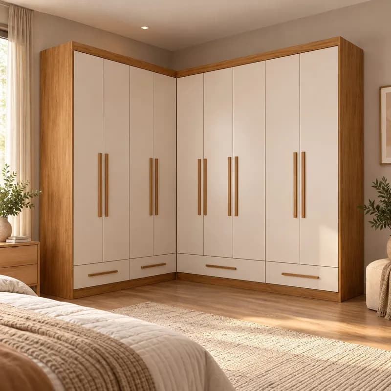 Guarda-roupa Casal Modulado Canto 11 Portas 4 Ga Multimóveis