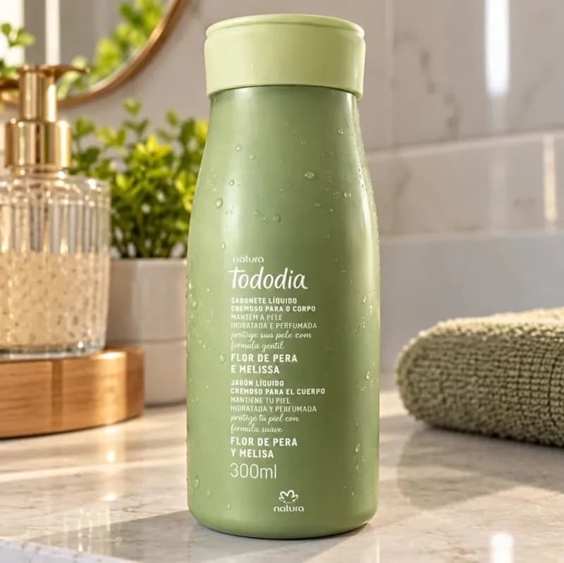 Sabonete Líquido Cremoso Natura Tododia Flor De Pera E Melissa 300ml