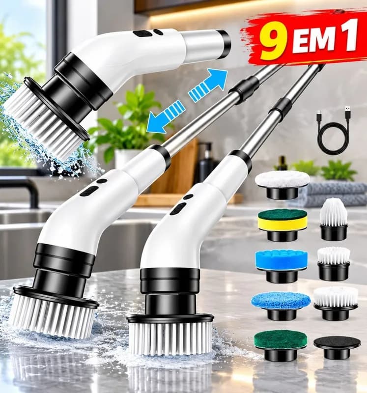 Escova Elétrica de Limpeza DeckCasa JY-6010 3000mAh 137 cm