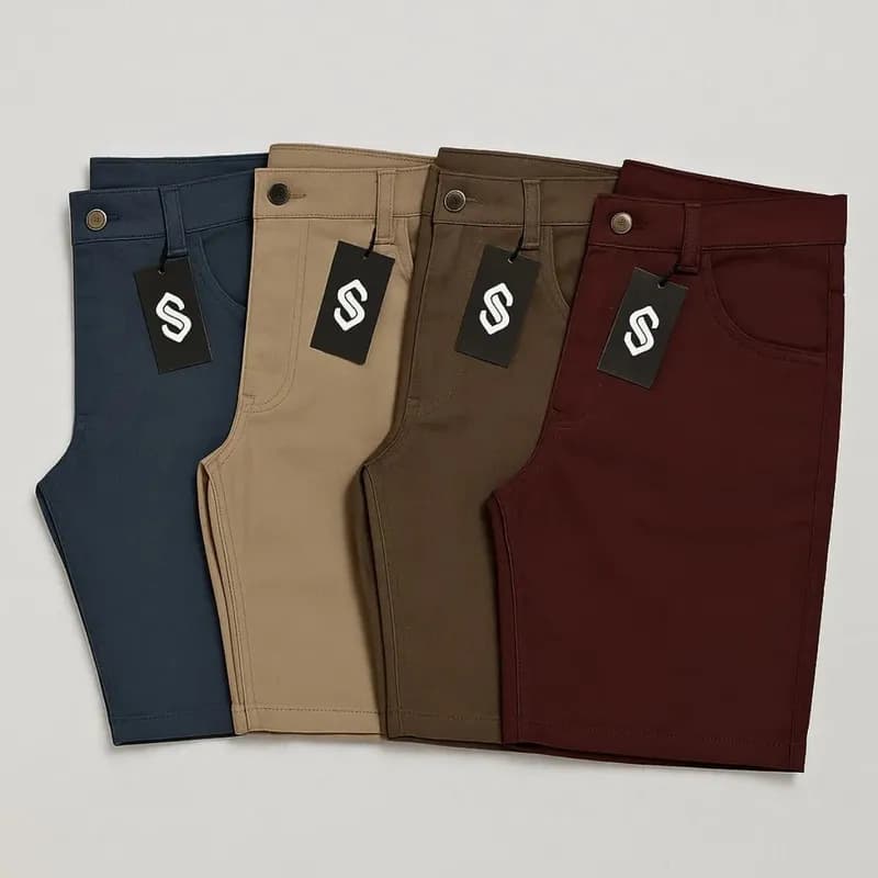 Kit 4 Bermudas Masculinas de Sarja Brim