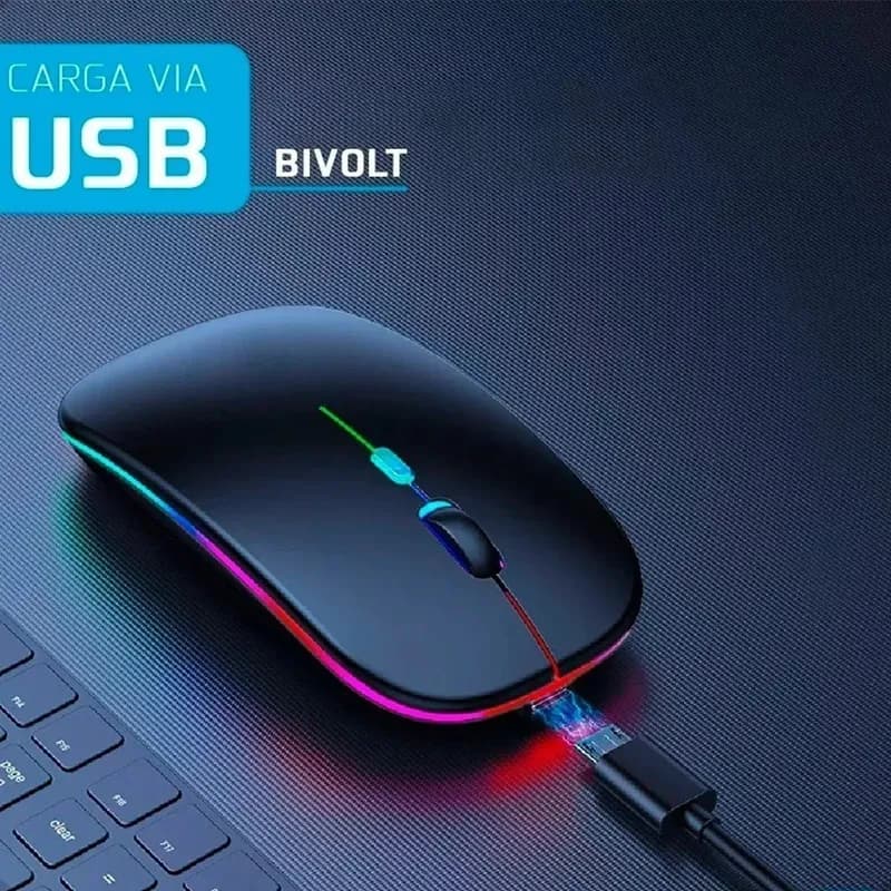Mouse Sem Fio Recarregável Wireless Óptico