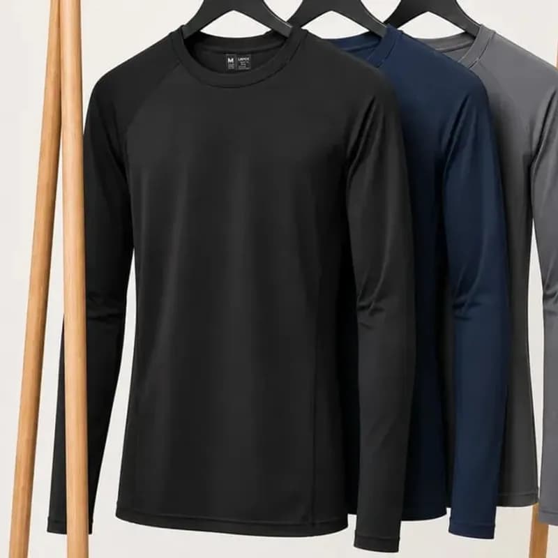Kit 3 Blusas Masculinas Térmicas UV Segunda Pele Compressão