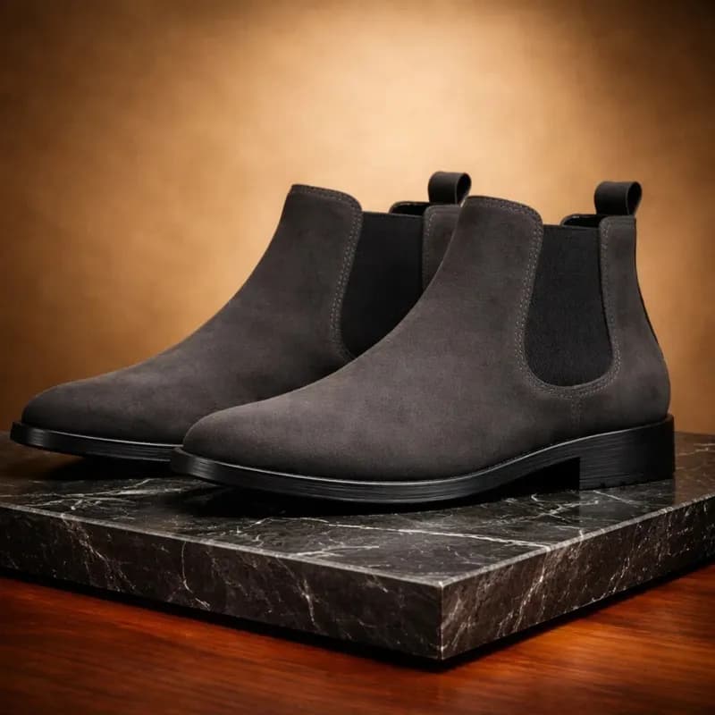 Bota Chelsea Masculina de Camurça