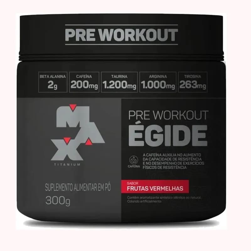 Suplemento Pré-Treino Max Titanium Frutas Vermelhas