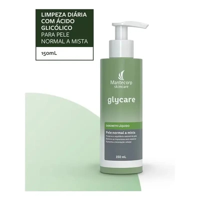 Sabonete Líquido Facial Glycare 150ml Mantecorp Skincare