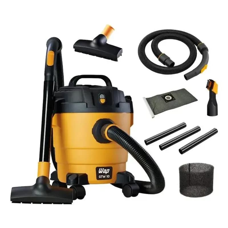 Aspirador de Pó e Água WAP GTW 10 Compacto 1400W 10 Litros Amarelo
