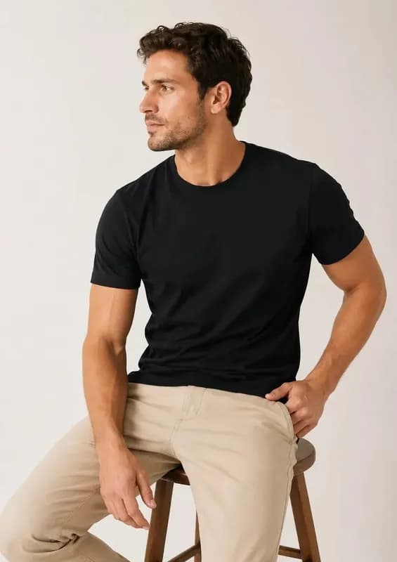Camiseta Masculina Algodão Pima Hering Básica Casual