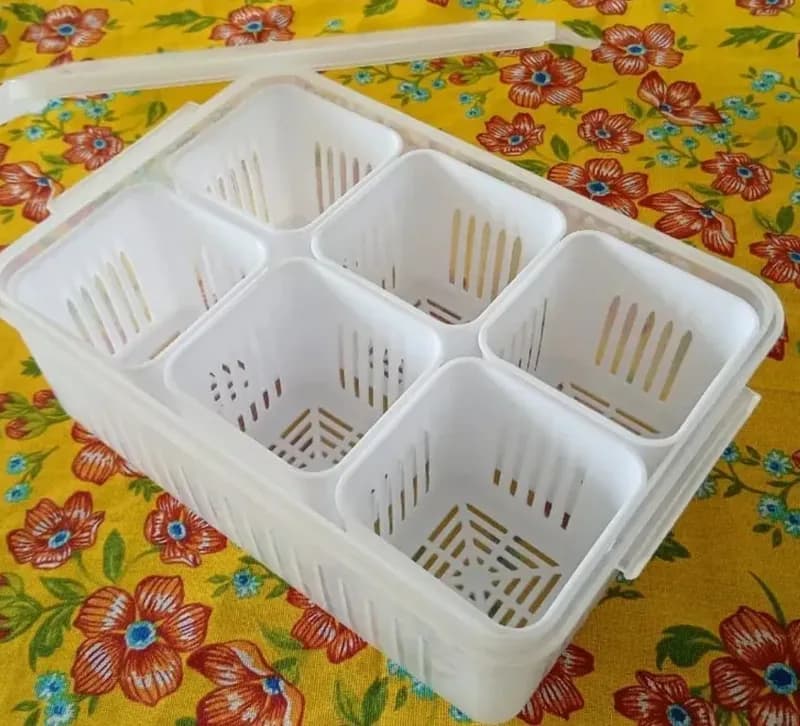 Pote Hermético 6 Divisórias Organizador de Geladeira Kilate Store