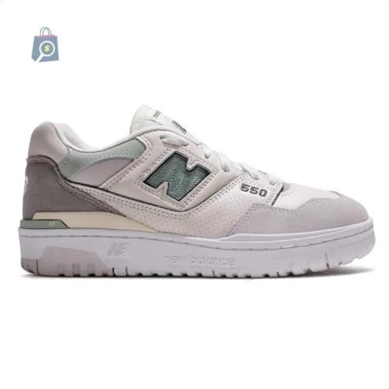 Tênis New Balance 550 Feminino Branco/Cinza Claro 36