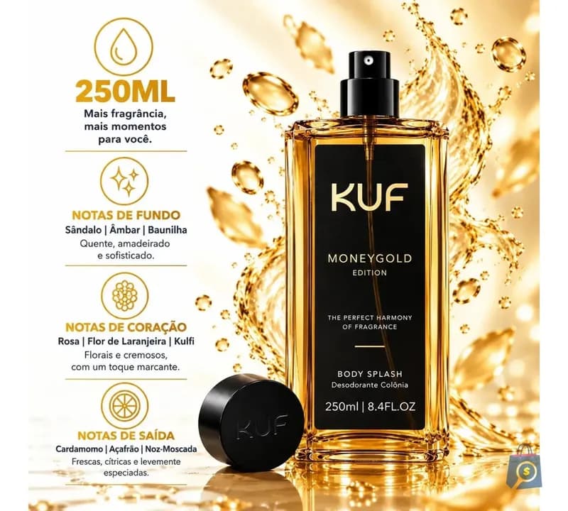 Body Splash KUF MoneyGold 250ml Masculino