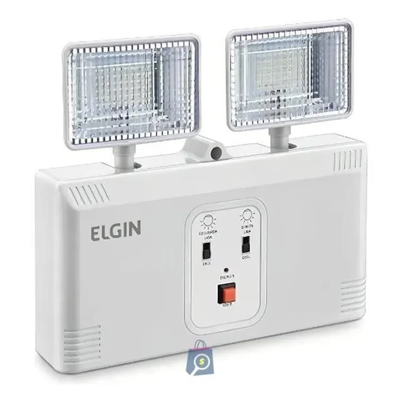 Luminária de Emergência 2200 Lumens LED 22W Power Line Elgin Branca