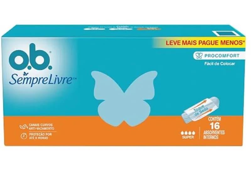 Absorvente Interno O.B. Fluxo Super 16 Unidades