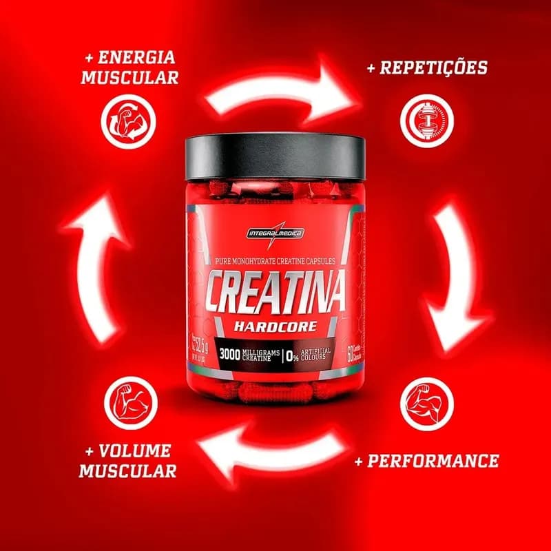 Creatina 100% Pura 60 Cápsulas Integralmédica