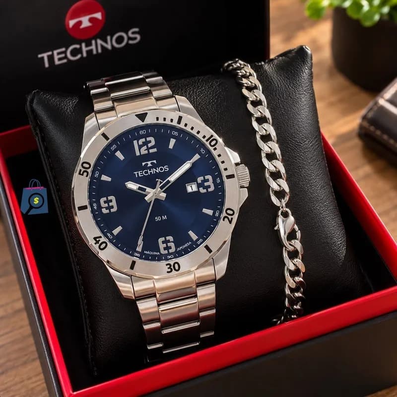 Relógio Technos Masculino 2115MYN/1A 45mm + Pulseira